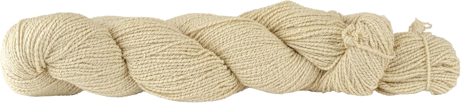 HiKoo CoBaSi Sock Yarn, Cotton, Bamboo Viscose, Silk and Nylon Blend for Knitting, Crocheting, and Crafts, 50 Gram Hank, 220 Yards, (#114 - Wheat)