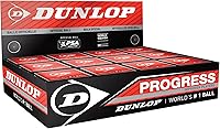 Dunlop Squash Balls Progress Red, for Recreational and Hobby Players - Medium Speed