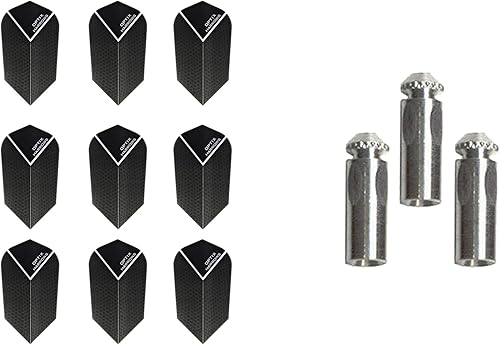 Miniatura 13 de Optix 3 juegos de dardos delgados Harrows más 1 juego de protectores de vuelo de dardos de aluminio Azul