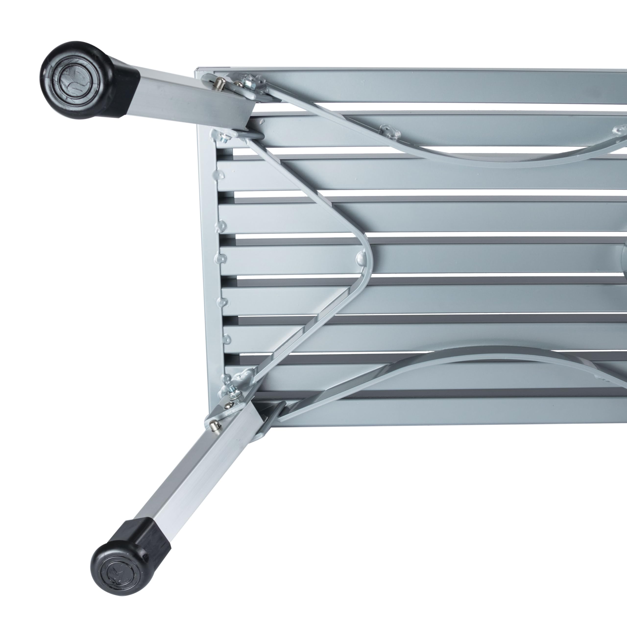 Caravan Trittstufe Klappbare Stufe aus Aluminium bis zu 150kg belastbar mit Anti-Rutsch-Trittfläche Einstiegshilfe Einzeltritt Faltbar Wohnwagen Wohnmobil Fußbank Tritt
