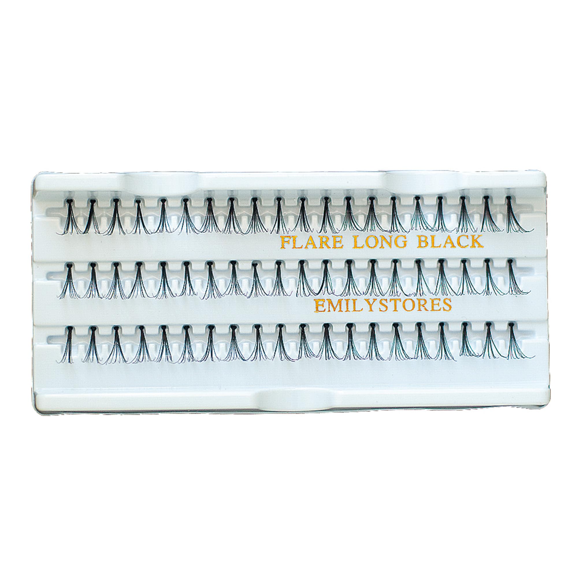 EMILYSTORES12 Packs Eyelashes Natural Individual Plant Flare Long 14mm Black Eye Extensions Lashes-Knotted