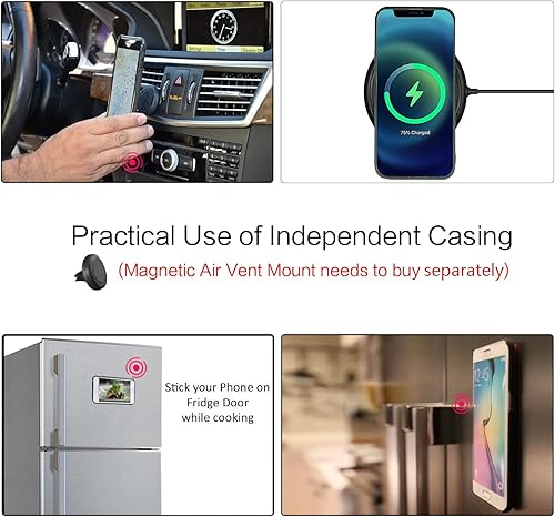 Miniatura 6 de MODOS LOGICOS Funda compatible con iPhone 15 de 6.1 pulgadas, cartera desmontable, almacenamiento en efectivo con cremallera, hasta 14 ranuras para