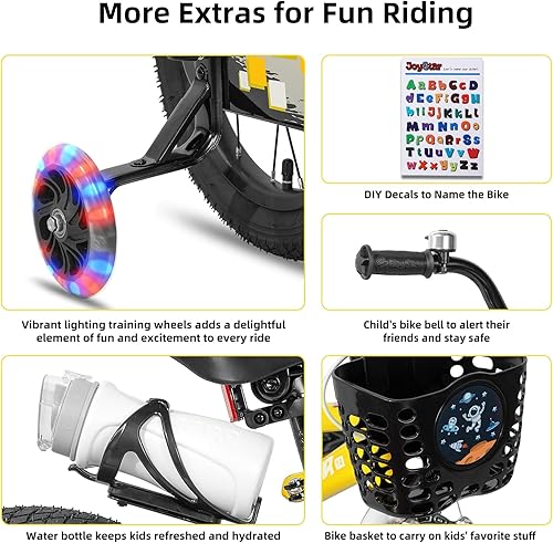 Miniatura 4 de JOYSTAR Pluto 12 14 16 18 20 Inch Kids Bike with Light Up Training Wheels, Kids' Bicycle for Boys Girls Age 3-12 Years, Children Bikes, Multiple