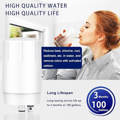 Miniatura 4 de Molgoc Filtro de repuesto de agua para grifo compatible con sistemas de filtración de grifos Brita, Brita 36311, FR-200, FF-100, se adapta a todos