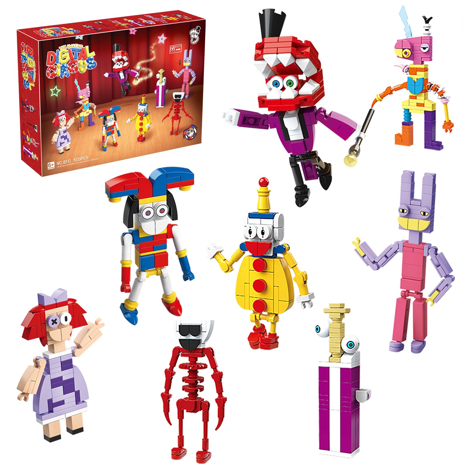 Digital Circus 8-in-1 Building Block Set, Compatible with Lego