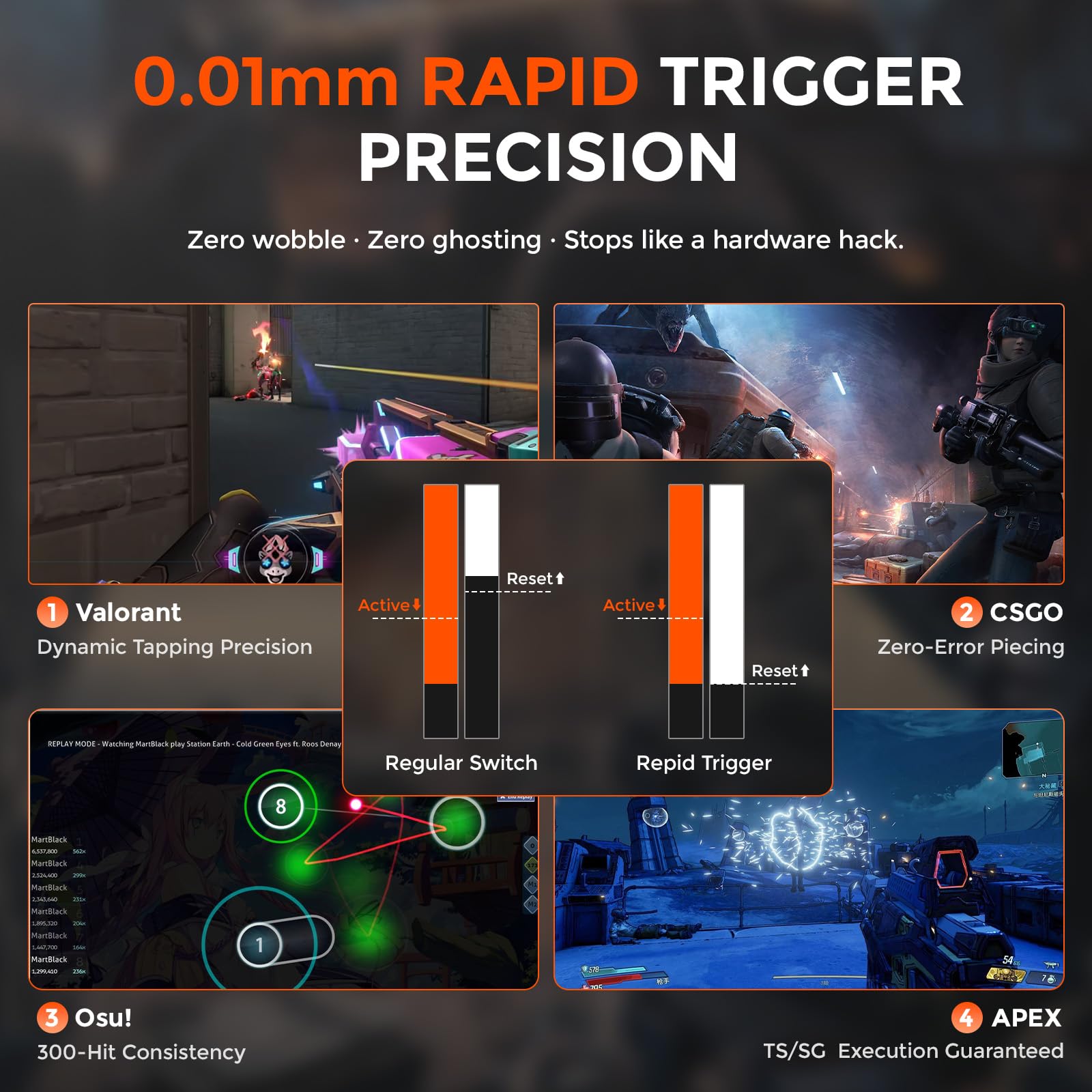 DAREU EK60 HE 8K Hz Rapid Trigger Gaming Keyboard, 60% tastiera magnetica cablata con cinturino decorativo rimovibile, Hot-swap,0,01 mm di precisione RT, interruttori ad effetto Hall, RGB, per PC/Mac | Tastiera magnetica con striscia decorativa rimovibile