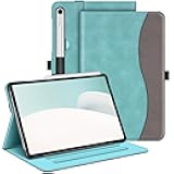 Fintie Case for Samsung Galaxy Tab S10 Lite/ S10 FE/ S9 FE 5G 10.9 Inch/Tab S9 11 Inch with S Pen Holder, Multi-Angle Viewing Protective Cover with Pocket, Auto Sleep/Wake, Turquoise