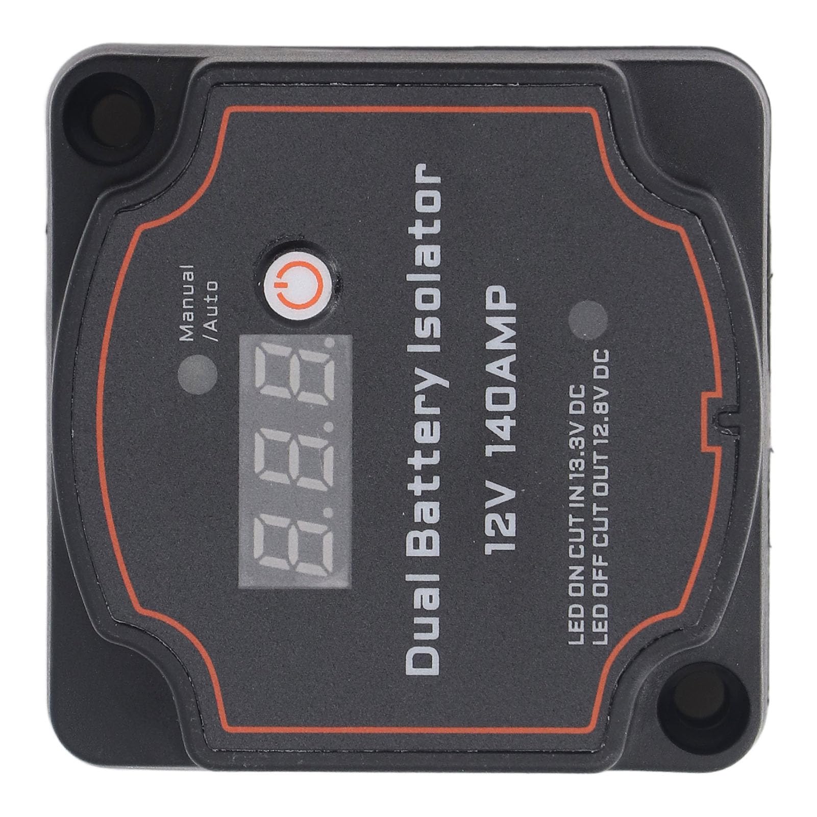 Podwójny izolator akumulatora DC 12 V 140 A z woltomierzem cyfrowym i przekaźnikiem wrażliwym na napięcie — do instalacji elektrycznych pojazdów kempingowych ATV UTV i pojazdów