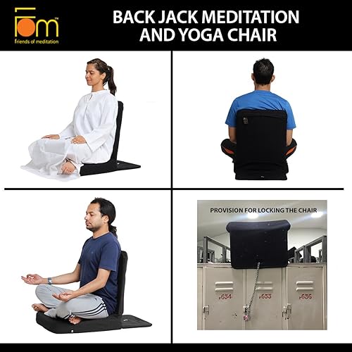 Miniatura 5 de Friends Of Meditation Silla Back Jack de meditación y yoga (18 x 18 pulgadas) (paquete de 2 BJ Maroon)