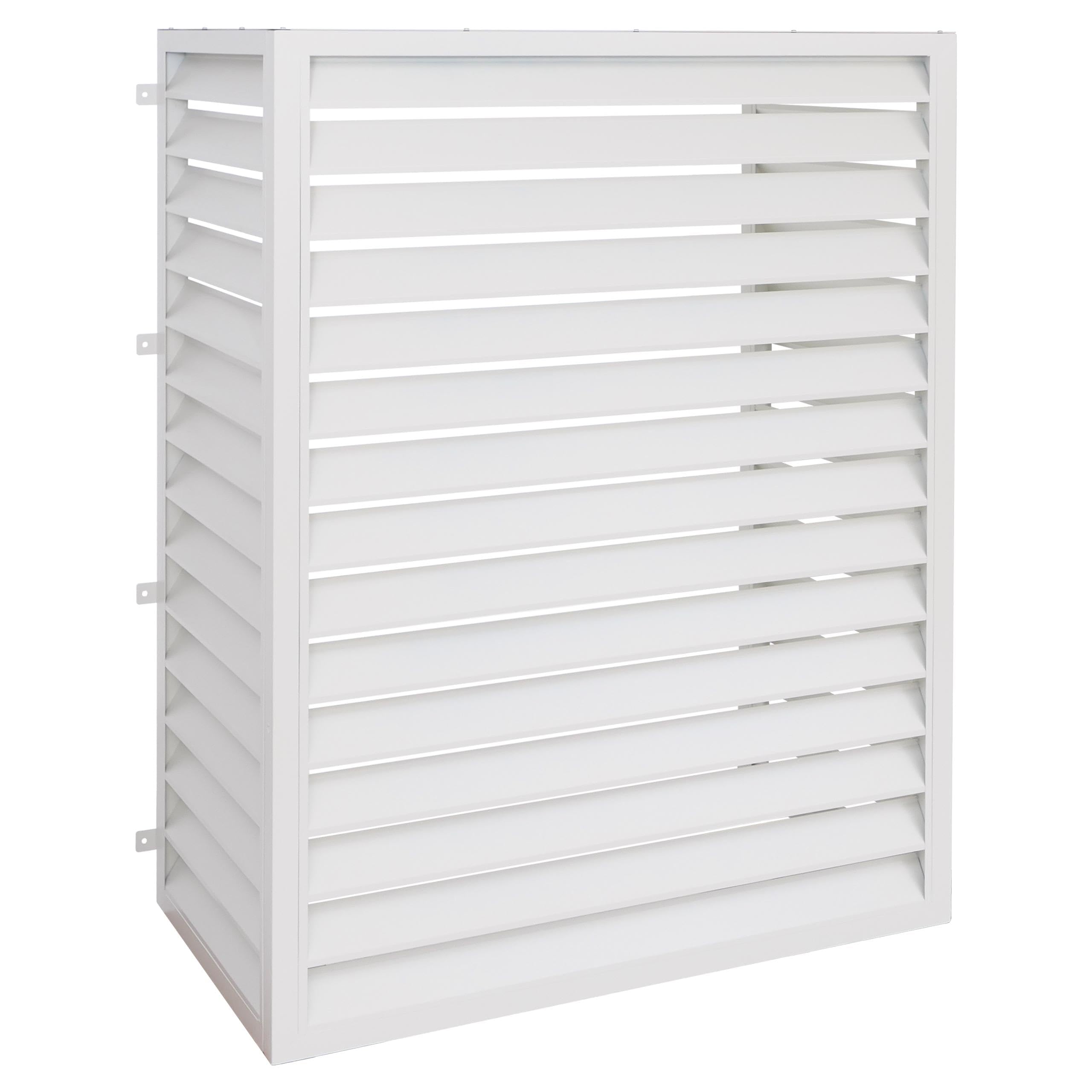 Copertura per climatizzatore/Pompa di Calore HWC-O43, Protezione per condizionatore, Metallo 164x127x65cm - grigiobianco
