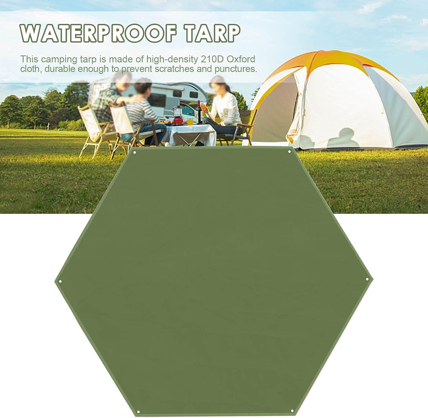 Naysku Waterproof Camping Tarp, UV Shelter and Reliable Snow Protection, Multifunctional Picnic Mat Tent Footprint, Suitable for Camping, Hiking, Mountain Climbing, Fishing, Backpacking