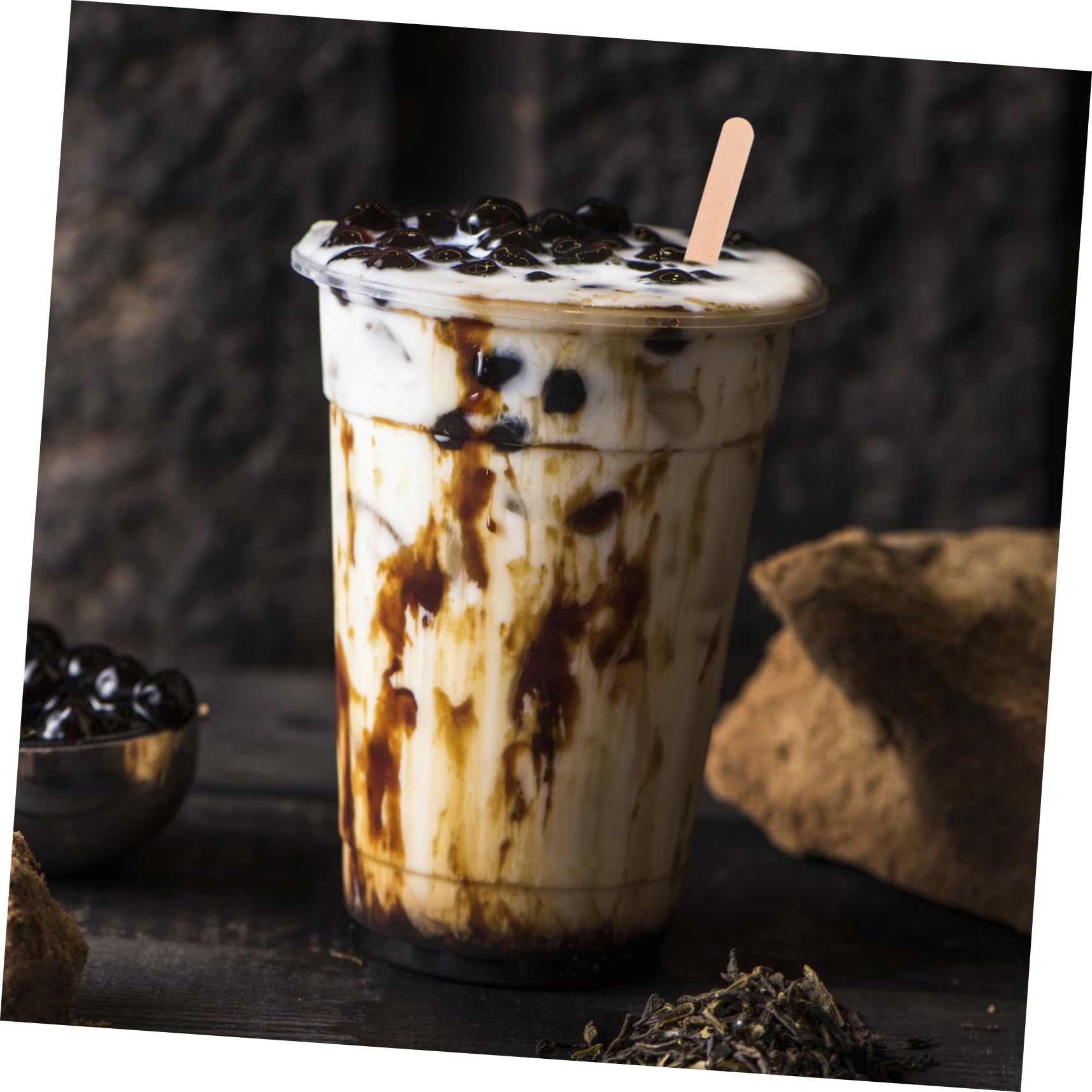 HOMOCONO Bar Supplies Stirring Rods Coffee Stirrers Sticks Wooden Stirrer Mixers