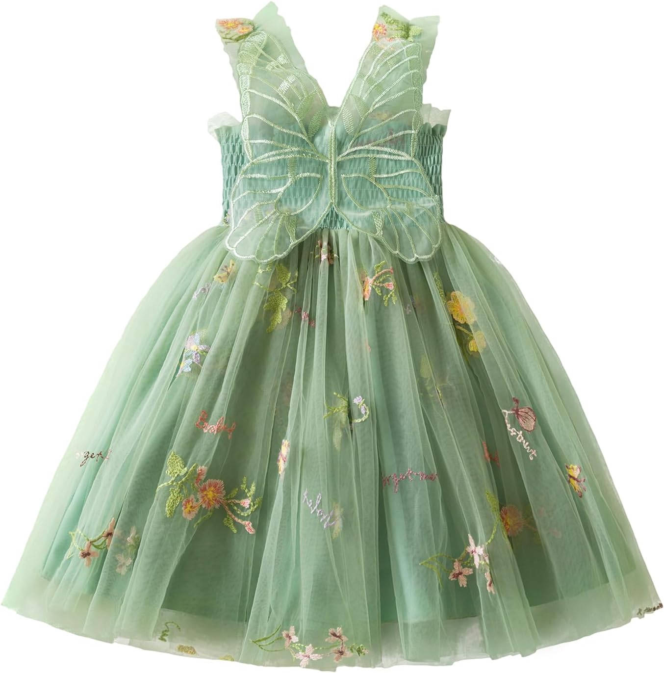 TTYAOVO Baby Girls Tulle Dress Butterfly Birthday Party Dresses - Image 4