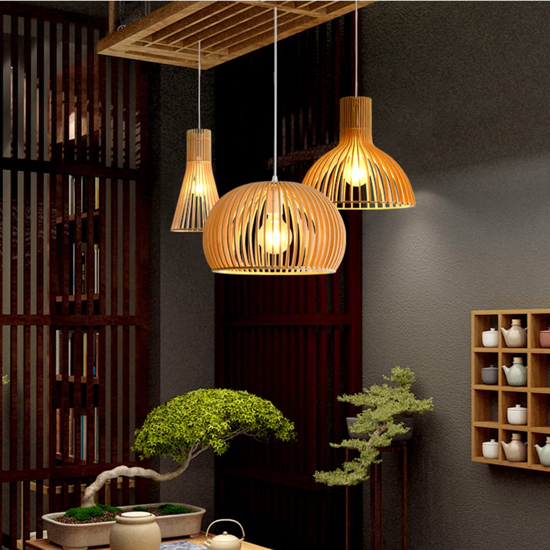 Lampes Suspendues En Bois Pour Cuisine, Circulaire, Périphérie, Décor, Moderne, Boule De Verre Blanc, Lustre LED, Salle à Manger, Table, Loft, Luminaire