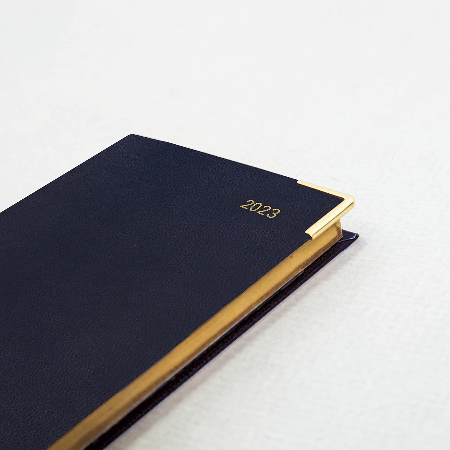 Letts of London 32E-2023 Classic 7-57286-83743-0 Pocket Week To View Diary Gold Colored Corners Gilted Edges (Blue)