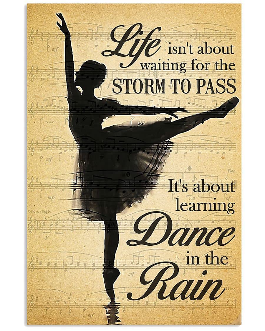 Bioprocess Girls Music Dancing Life Isn't About Waiting For The Storm To Pass Metal Sign Bathroom Decor Vintage Mural 8X12 Inches