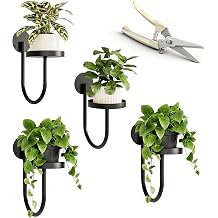 Hanging Planters for Indoor Plants with Garden Shears, 4 Pack Modern Wall Plant Holder & Plant Hanger Indoor, Metal Hanging Planter Set, Window Hanging Plant Holder & Plant Hanger for Home Decor