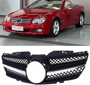 Front Grill Grille For Mercedes SL Class R230 W230 SL500 SL550 SL600 2003-2006