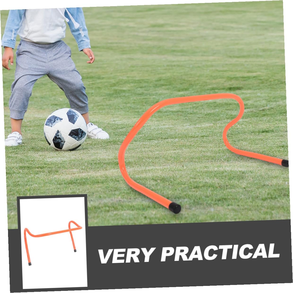 Totority 4pcs Sports Agility Hurdles 15cm Plastic Football Training Equipment Speed and Footwork Ladder for Soccer Drills and Track Agility Exercises