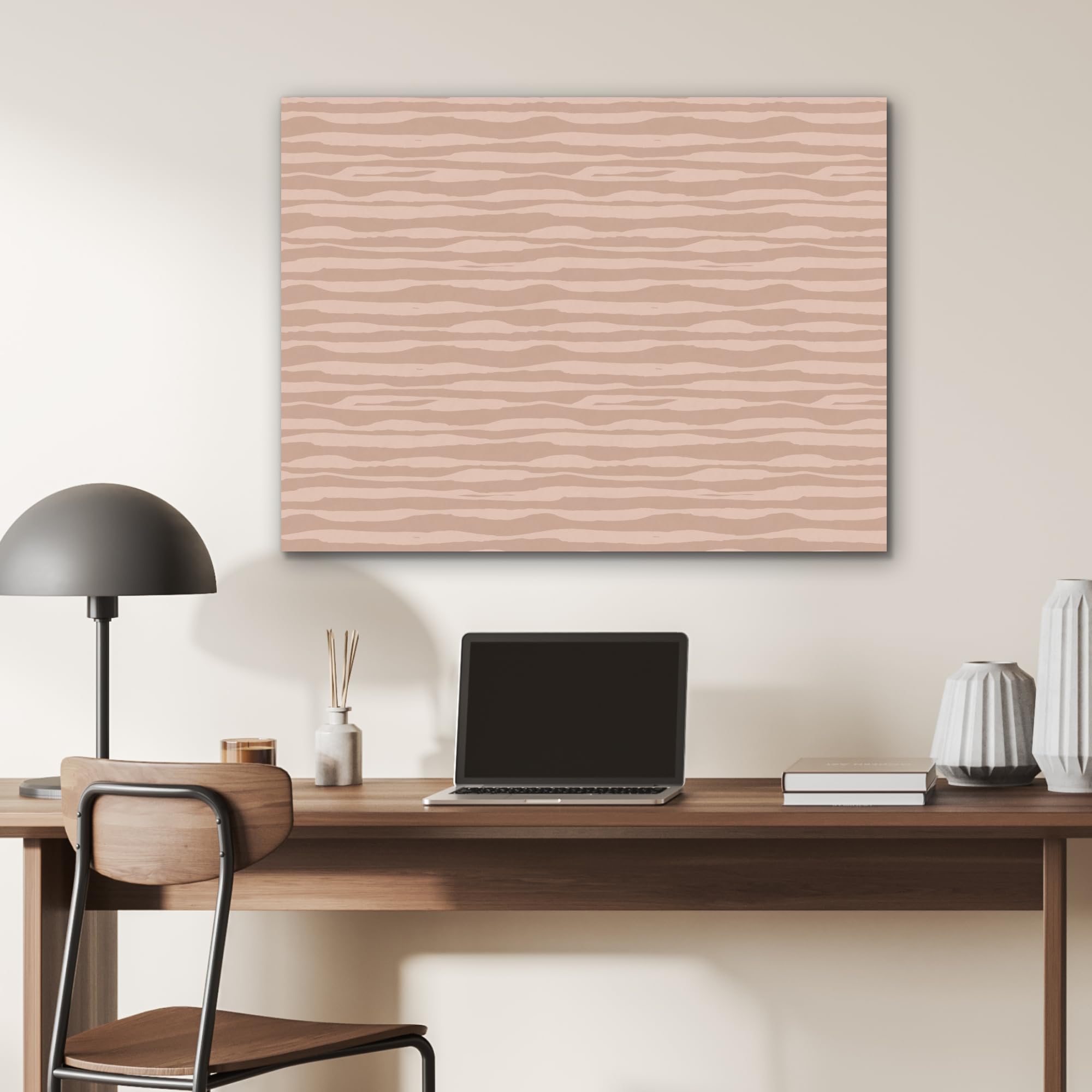 MuchoWow© Pannelli Fonoassorbenti Parete Acustici 80x60 cm Insonorizzanti Pannello Fonoassorbente Design Isolante Acustico Fonoisolanti Insonorizzazione Stanza Strisce - Rosa - Fantasia