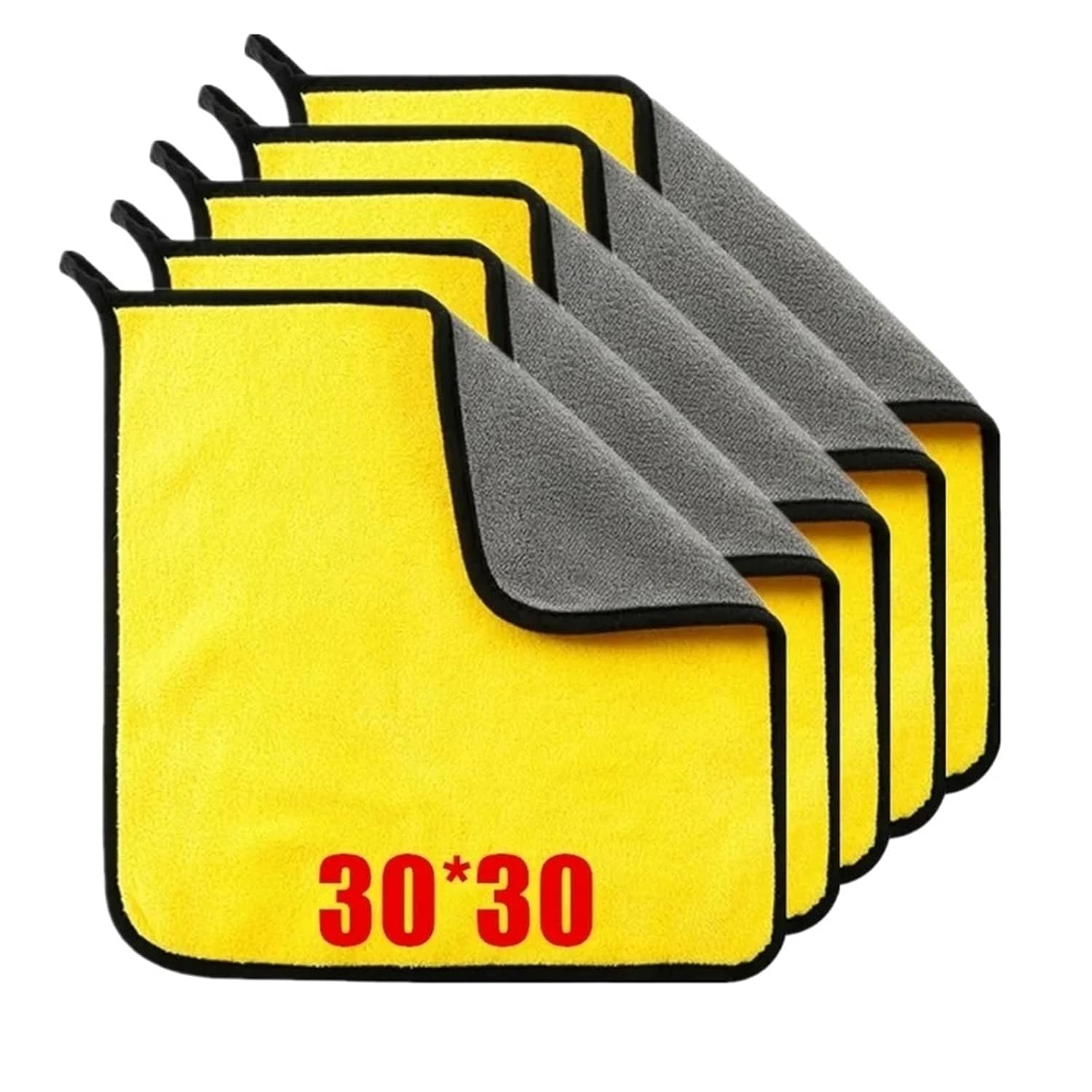 Microfiber Cleaning Towels for Cars - Professional Detailing Cloths - 1 2 6 Pack Car Drying and Washing