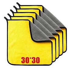 Microfiber Cleaning Towels for Cars - Professional Detailing Cloths - 1 2 6 Pack Car Drying and Washing