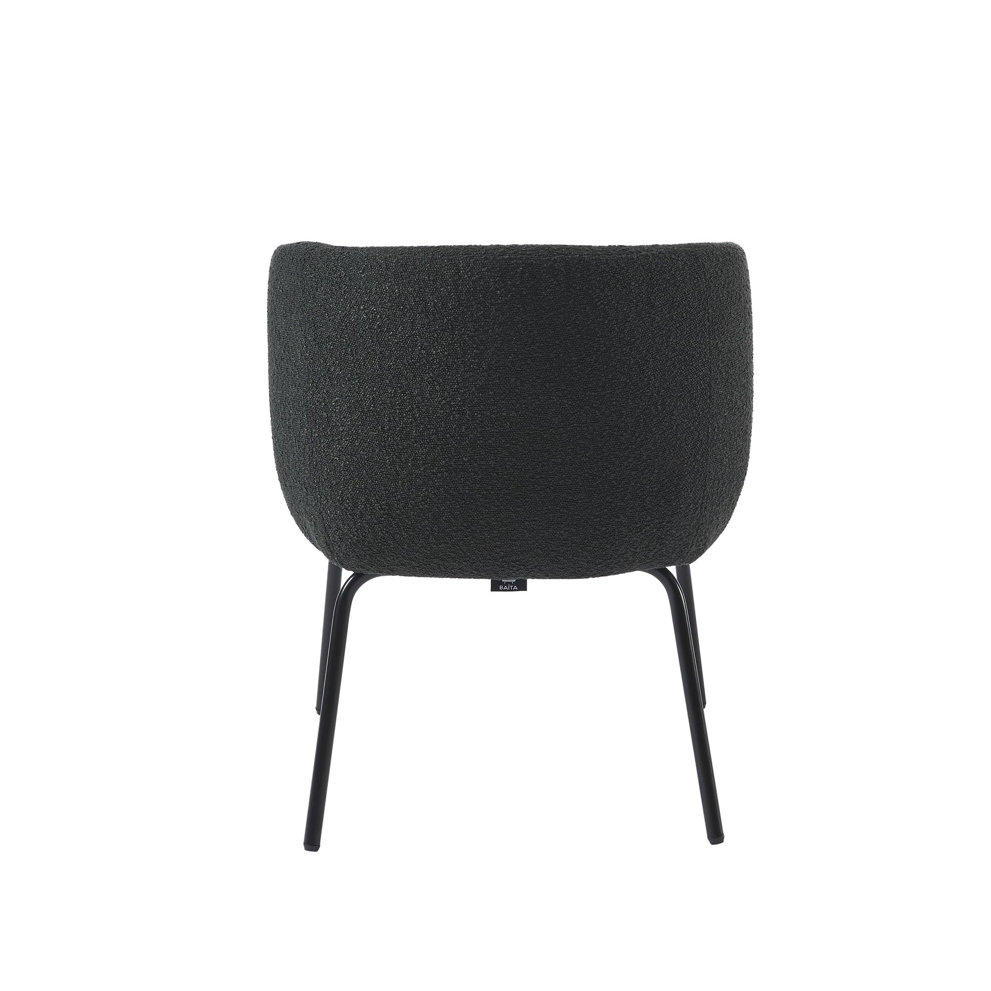 BAÏTA Fauteuil Belem en Tissu Bouclette Anthracite