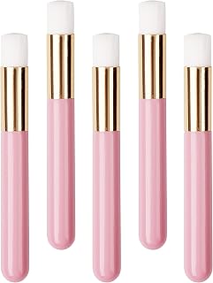 5 Pieces Lash Shampoo Brush Soft Eyelash Cleansing Brush Pink Makeup Brushes Eyelash Cleanser for Eyelash Extensions Nose Pore Deep Facial Cleansing Brush for Women Girl