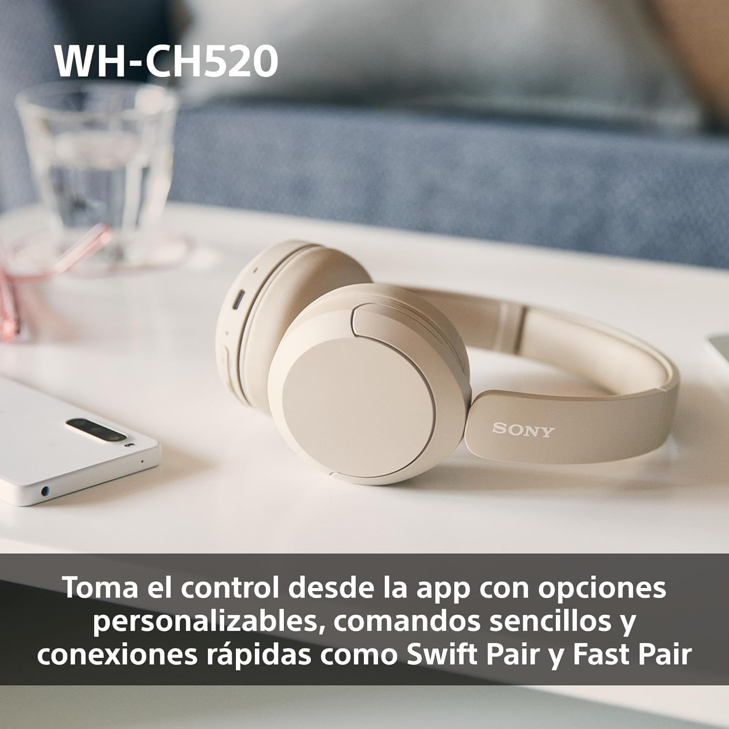 Sony WH-CH520 Auriculares Bluetooth con 50 h de batería, Sonido DSEE y micrófono Integrado, Rosa 8