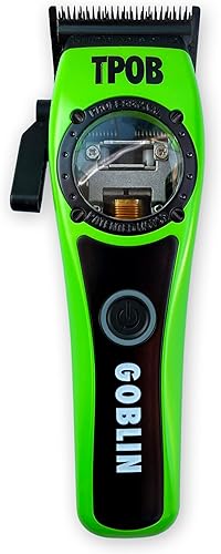 Miniatura 3 de TPOB Goblin - Cortadora de pelo profesional  11000 RPM superalimentada Whisper Quiet Barber Clipper hoja de carbón DLC de diamante negro para el
