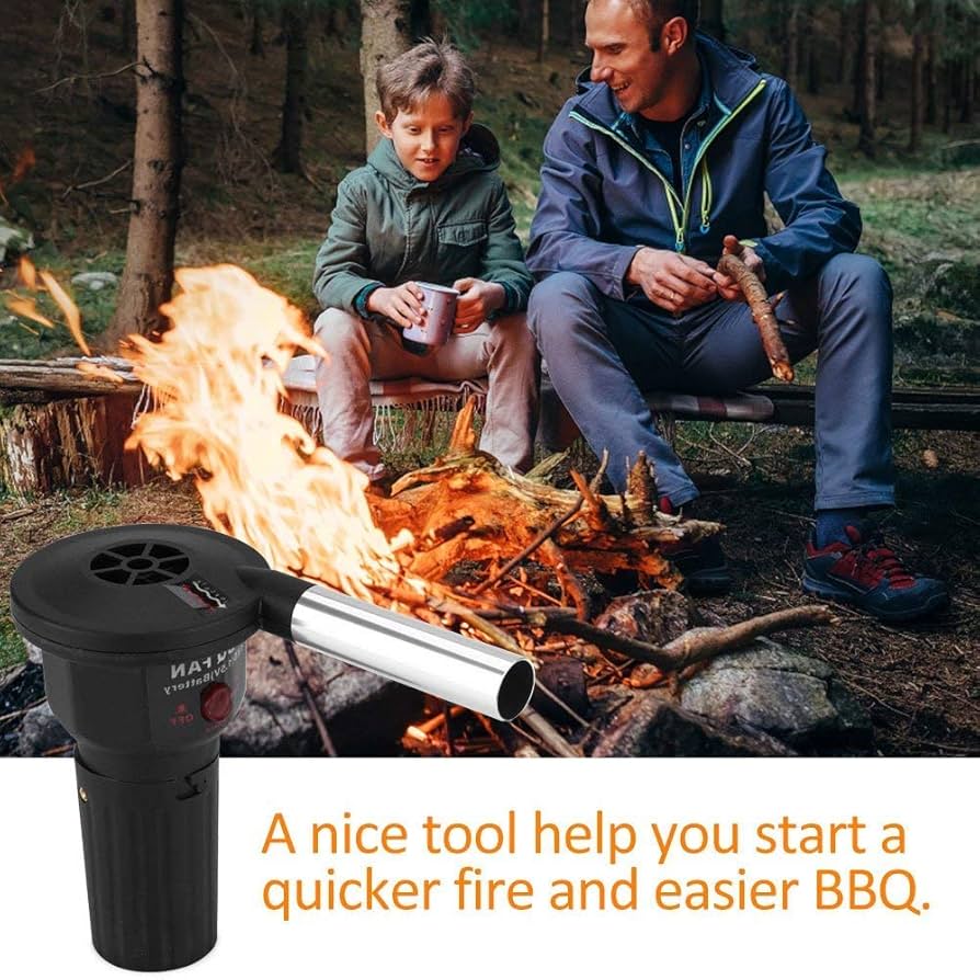 Dragon Grill Portable BBQ Fan BBQ Blowe,Battery Powered Fire Blowe For T 648631