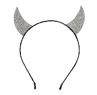 Vista 1 de Diadema de cuernos de diablo de diamantes cuernos de diablo brillantes diadema de cuernos de diablo cosplay orejas de diablos brillantes accesorios