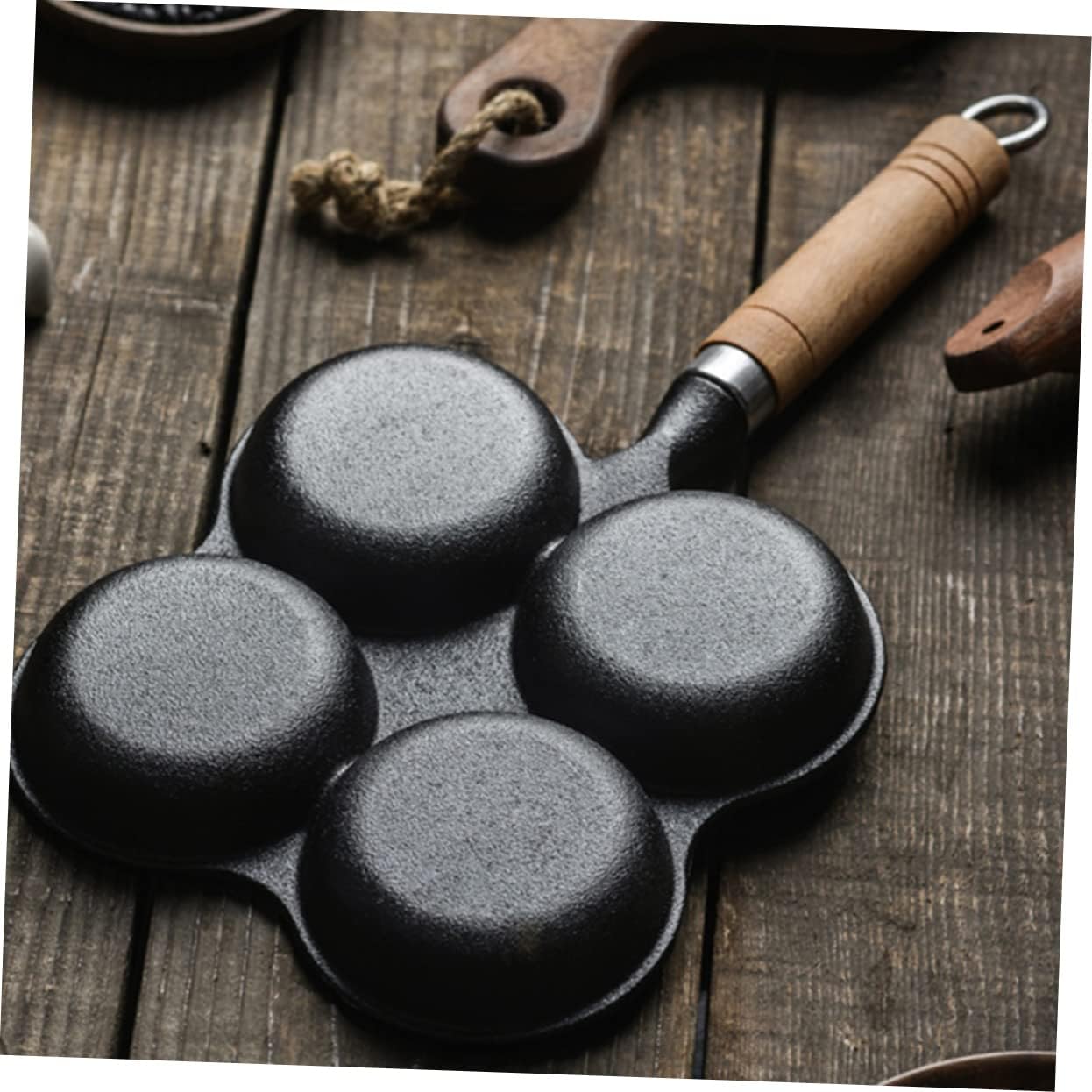 1pc Four Nonstick Frying Pan Versatile Kitchen Cookware for Eggs Comfortable -scald Handle for Busy Mornings