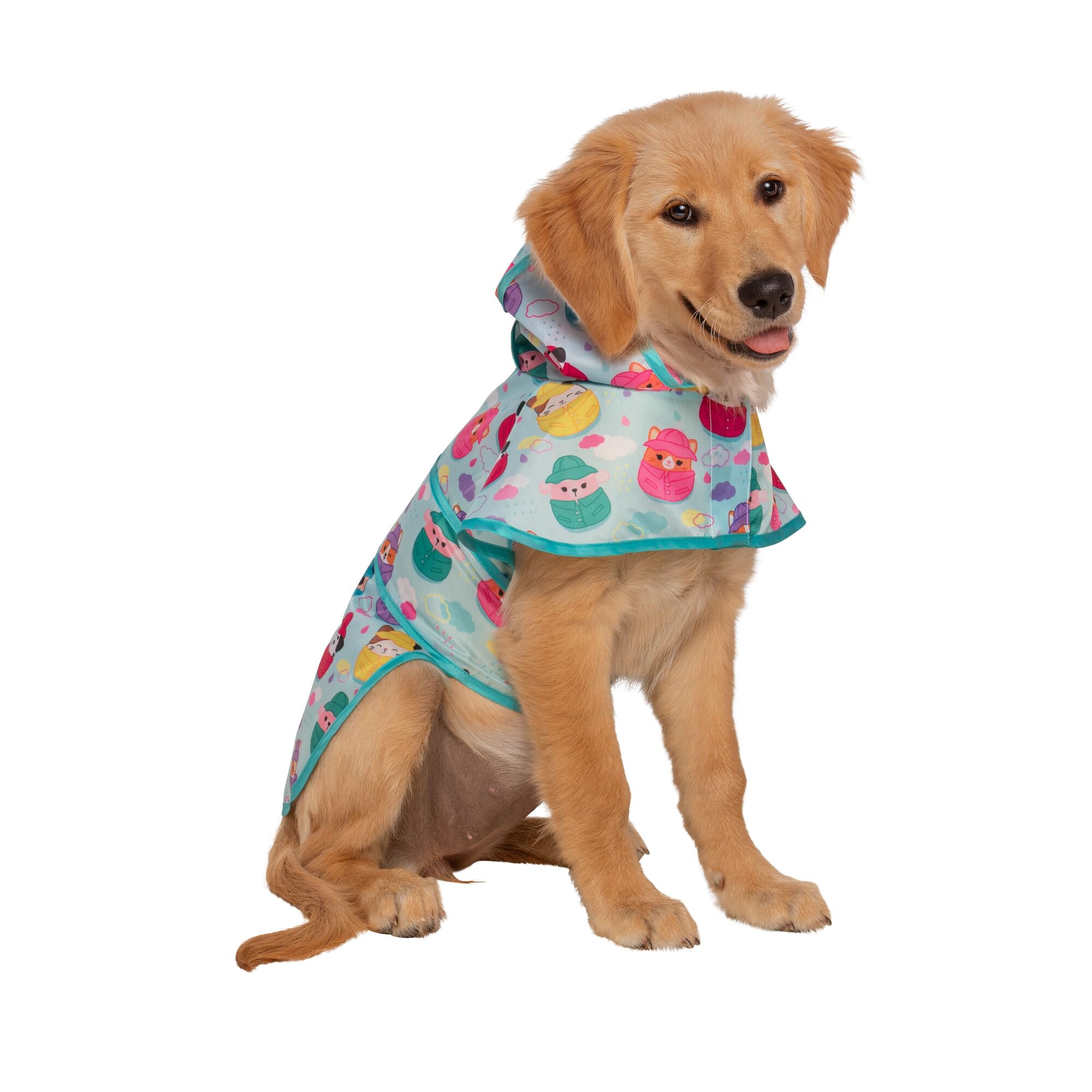 Squishmallows Original It’s Raining Squish Pet Raincoat (Medium-Sized) - Official Jazwares Pets Apparel for Dogs