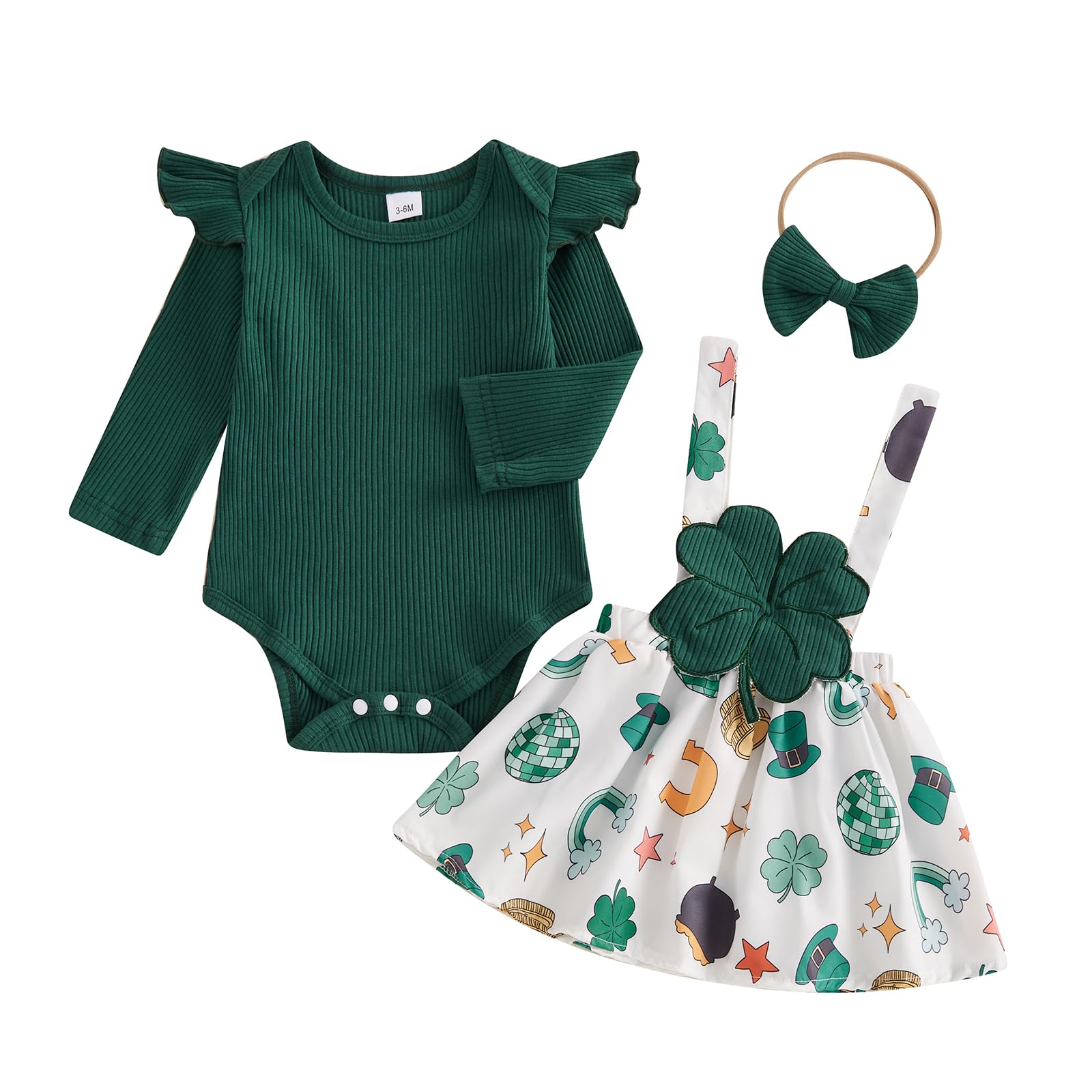 Christmas Baby Girl Outfit Newborn Cute Elk Fly Sleeve Romper Overall Dress Infant Girls Fall Winter Skirt Set