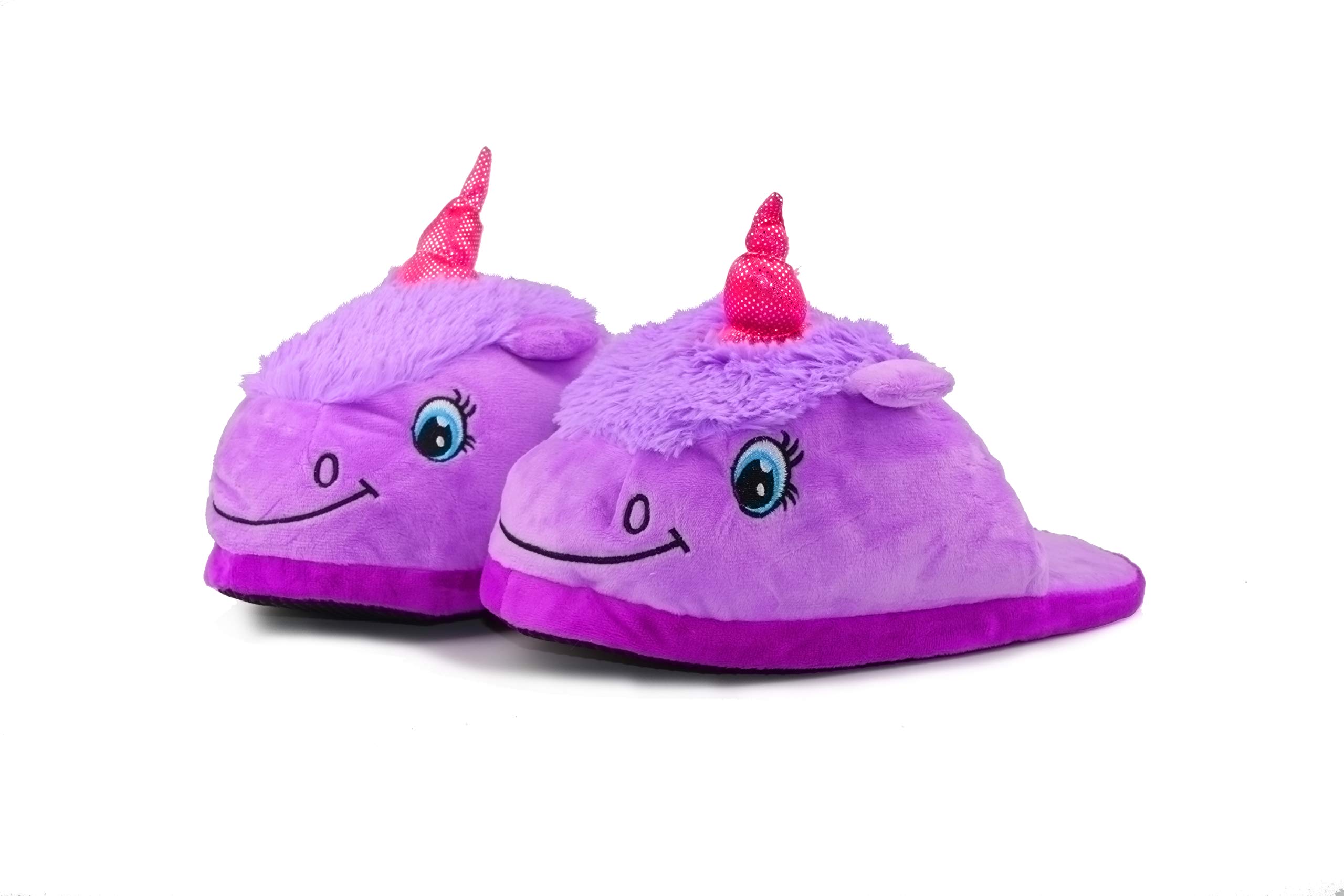 3D Unicornio Felpa Suave Calentar Zapatillas Ocio Zapatillas De Estar por Casa,Zapatos Mujer Hombre Niñas Niños Invierno Primavera Peluche