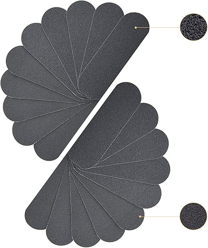 Miniatura 1 de 20 almohadillas de repuesto de acero inoxidable para limas de pedicura de 5.2 x 1.7 pulgadas, almohadillas de repuesto, gruesas y finas de doble