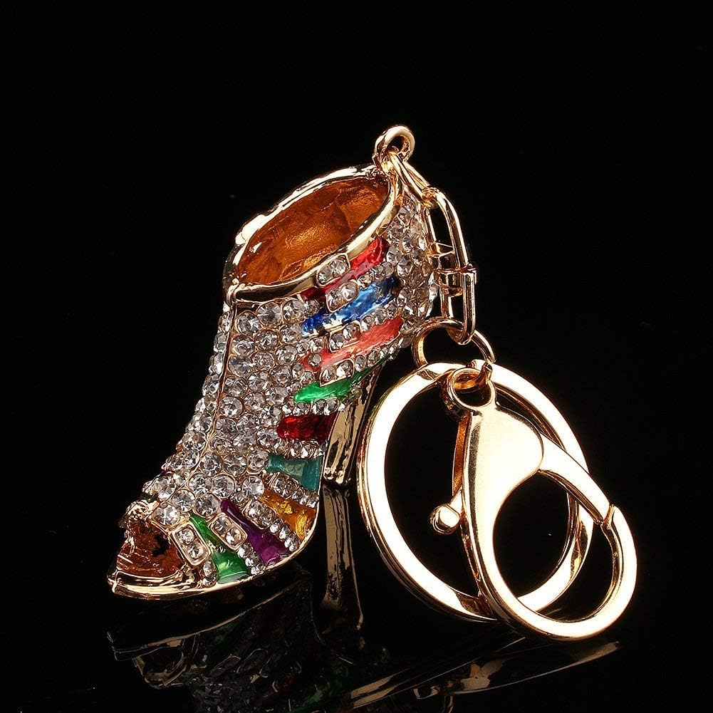 Rhinestone High Heel Shoe Keychain Fashionable Bling Crystal Women Keyring Purse Bag Car Key Holders for Girl Bag Jewelry Gifts Souvenirs - Image 4