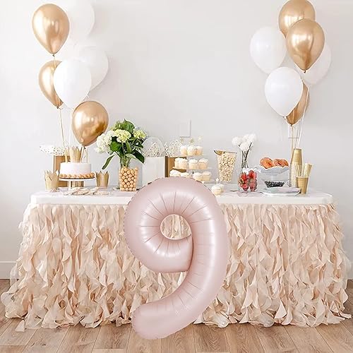 Miniatura 5 de Globos gigantes de 40 pulgadas de color caramelo del número 19 91 para decoraciones de cumpleaños de 19 años para niños y niñas de 19 años,