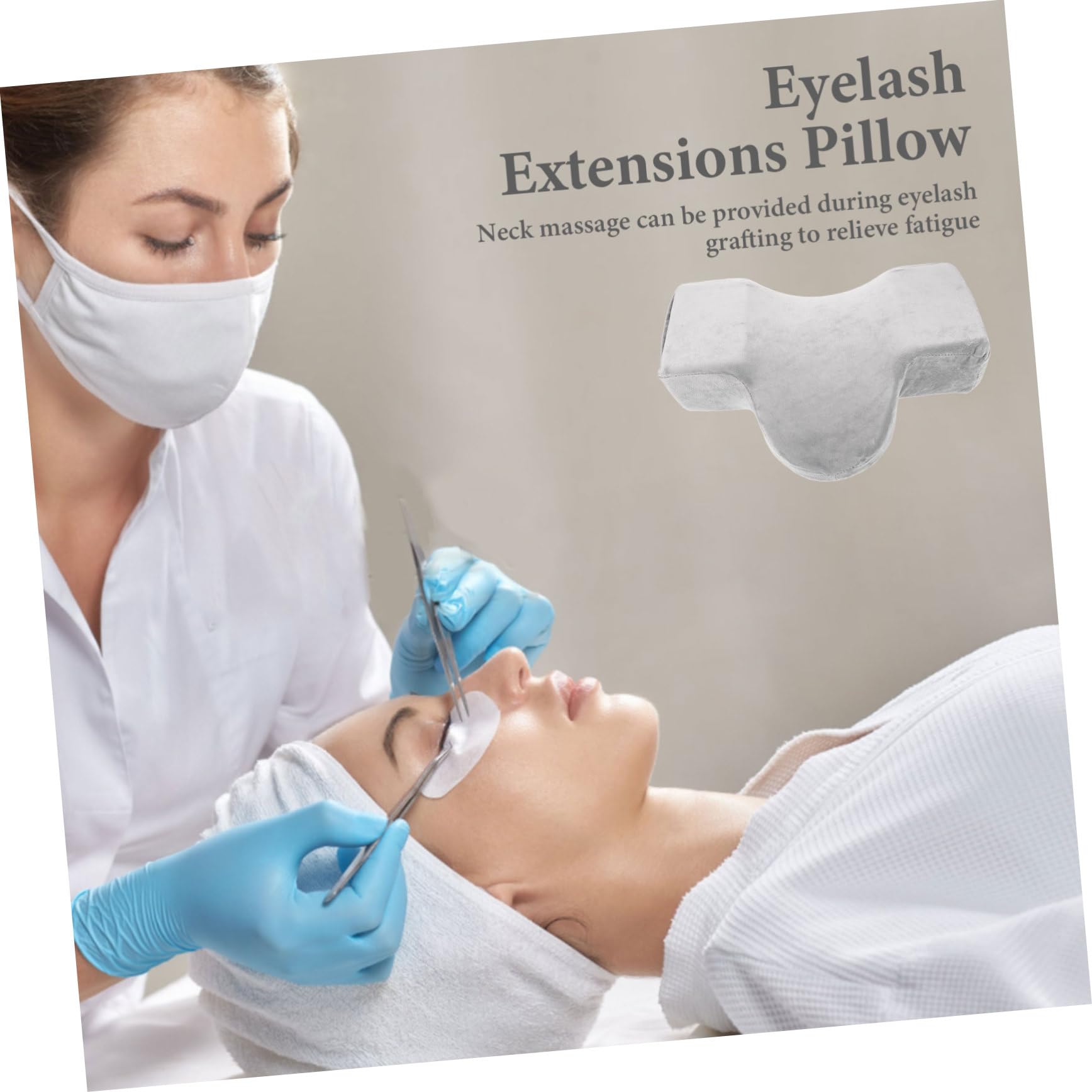 Extensión De Pestañas Almohada u Almohadilla Viscoelástica Para Injertos Soporte Cervical Almohada Reutilizable Para Salones