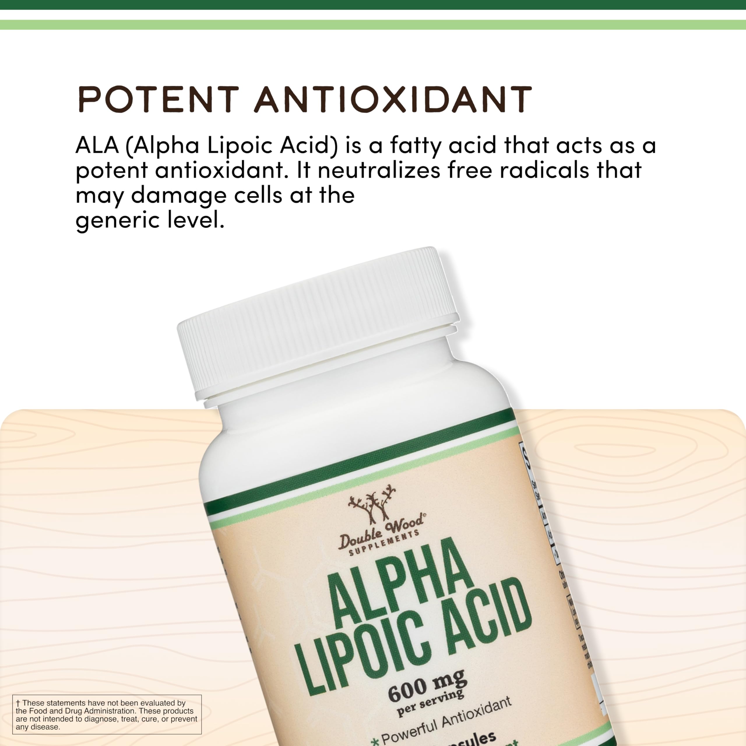 Alpha Lipoic Acid, 600mg, Antioxidant Supplement, 120 Capsules — Amazon image 3