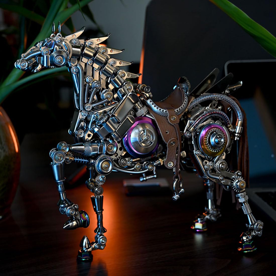 Puzzle 3D in metallo per adulti, fai da te con cavalli meccanici con articolazioni mobili, in metallo, giocattolo da scrivania, idea regalo, 1500 pezzi