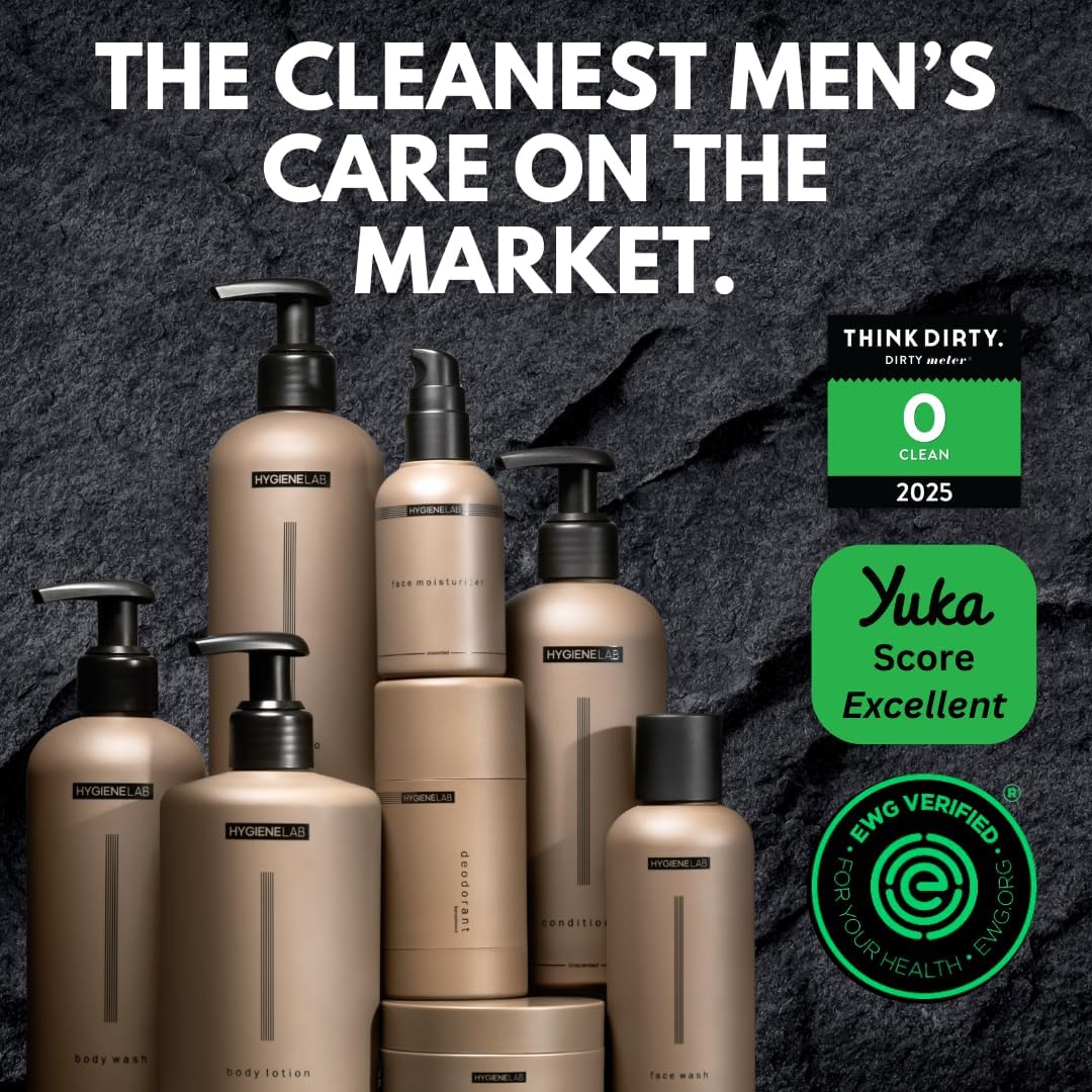 HygieneLab Shampoo - EWG Verified Non-Toxic Formula, Fragrance-Free & Paraben-Free, Gentle Cleanse for All Hair Types, Premium Quality(16.9 fl oz)