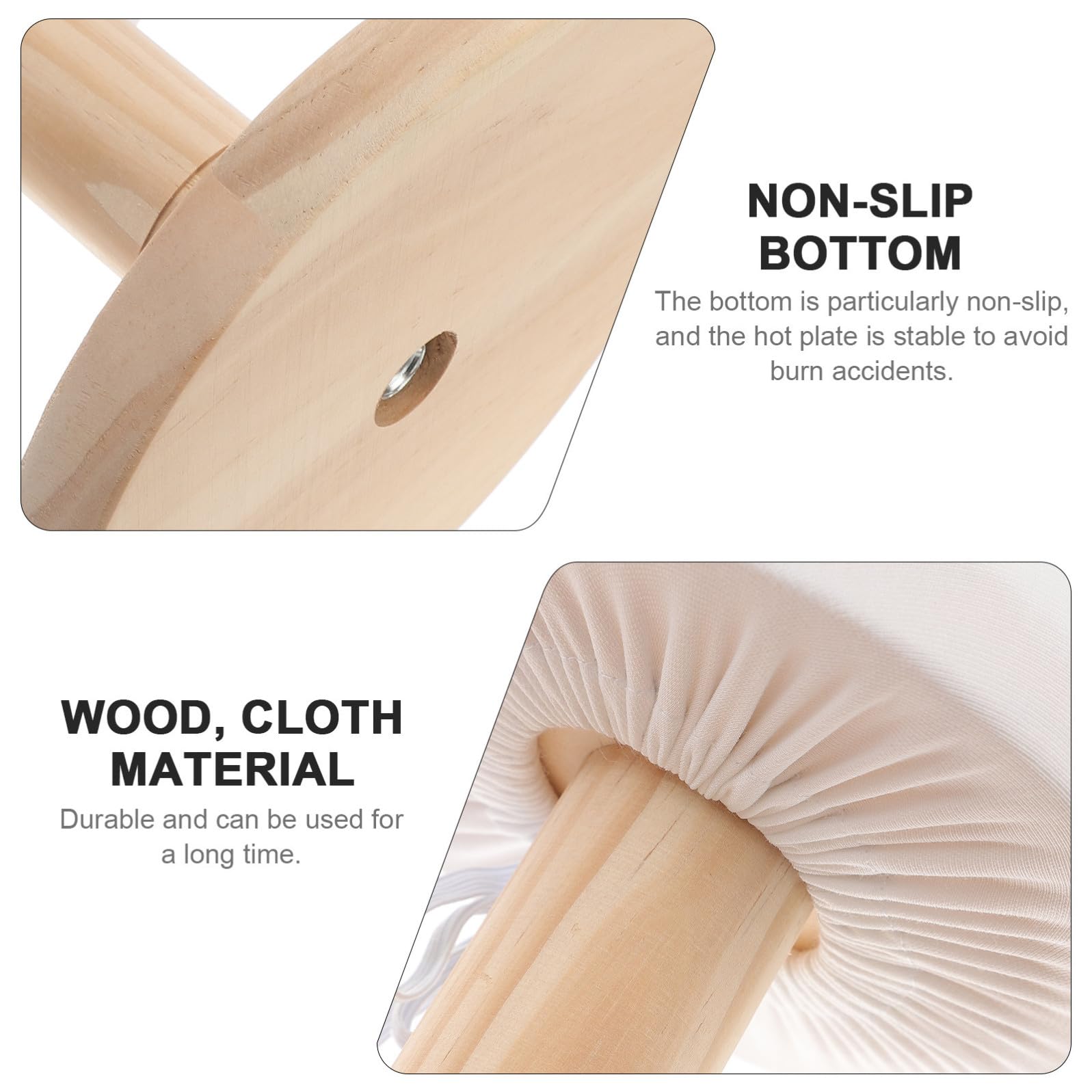VICASKY Hemden Bügelbrett, kleines Bügelwerkzeug, 1 Stück, Holz und Stoff, kompakte Bauweise, leicht zu tragen, für Kragen und Hosenbeinöffnung Zufällige Farbe