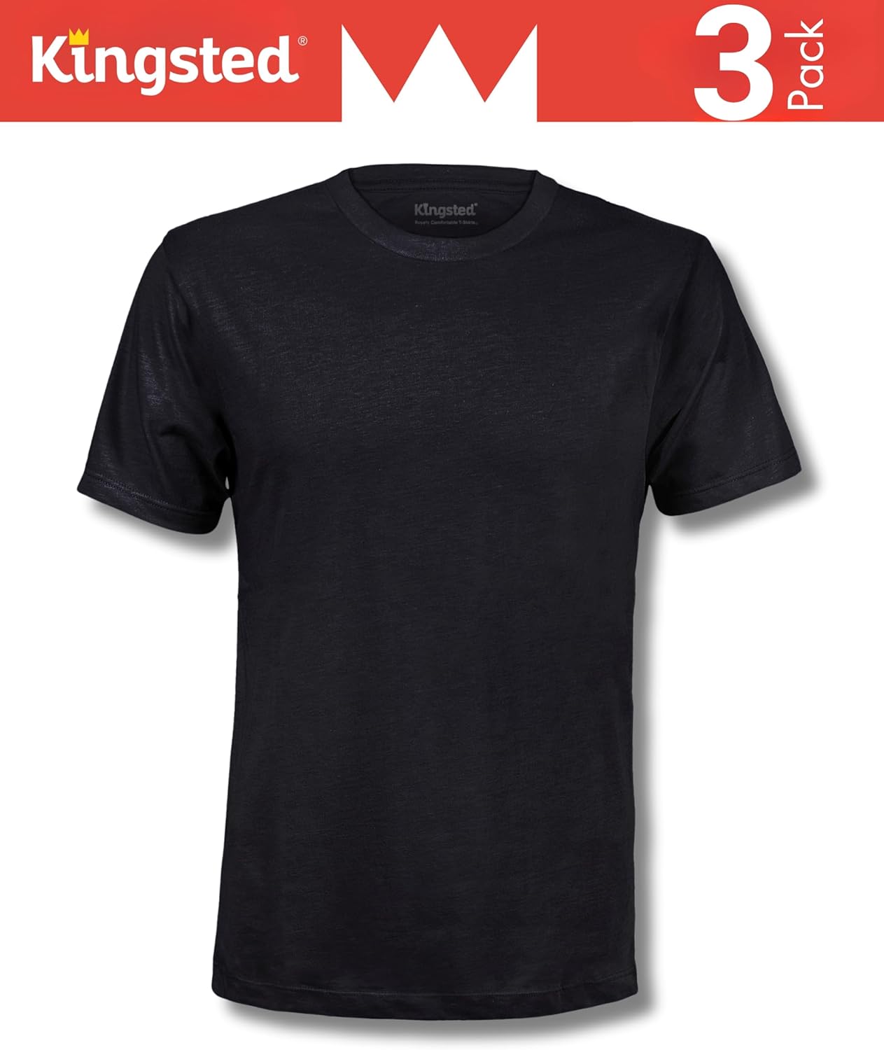 Kingsted T-Shirts for Men Pack - Royally Comfortable - Super Soft Premium Fabric - Well-Crafted Classic Tee - Image 3