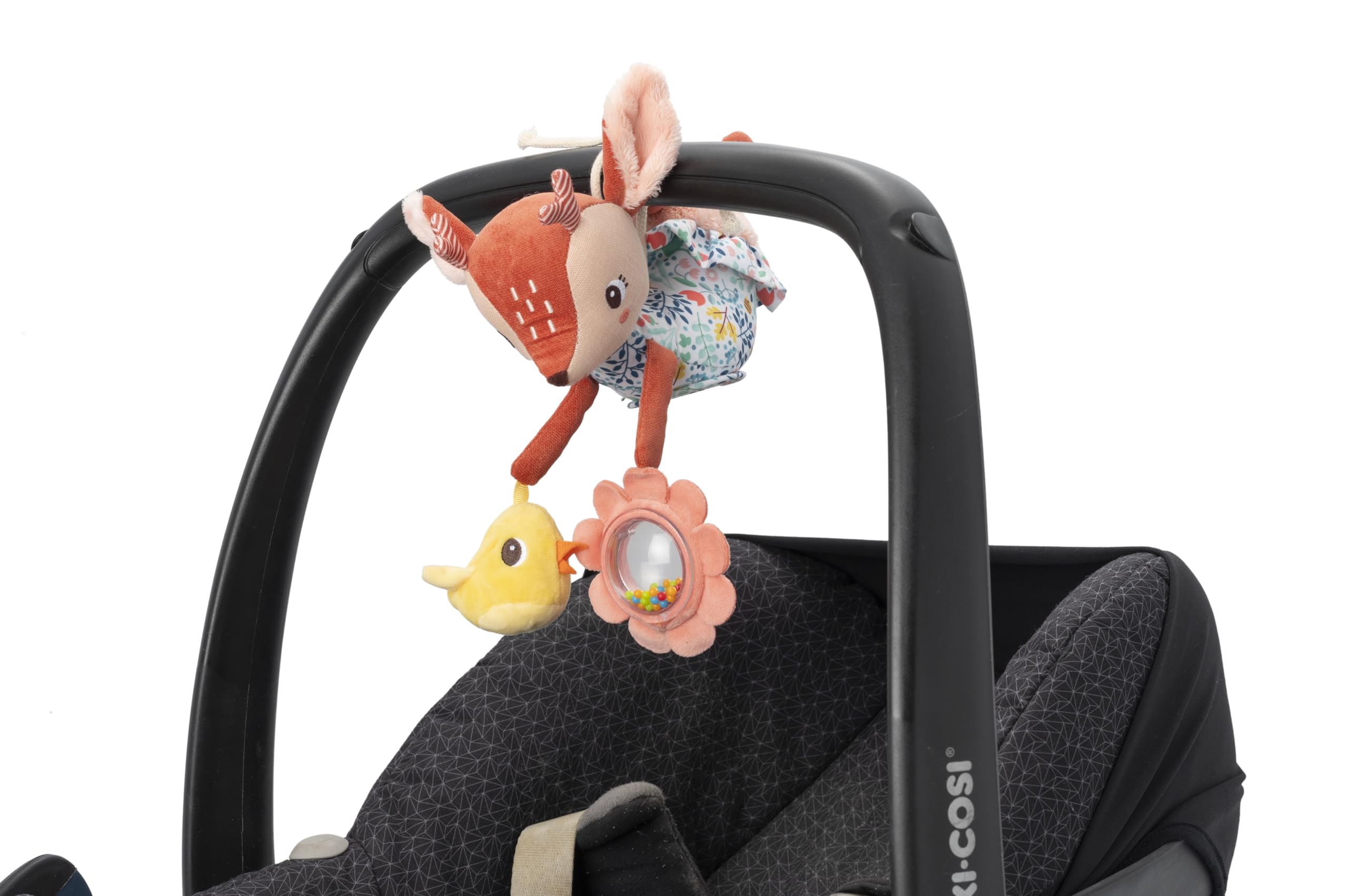 LILLIPUTIENS - Acti-Nomade Stella Il cerbiatto - Giocattolo per Bebè - Perfetto per passeggini o seggiolini Auto -Stimolazione sensoriale - Compagno di Viaggio Morbido e Divertente - dai 3 mesi-83521