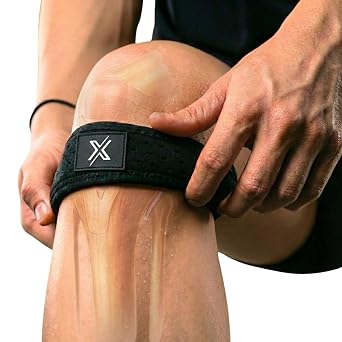 ExcelRunz Patella Tendon Knee Strap 2 pack, Knee Support, Knee Pain Relief Brace, Running, Hiking, Soccer, Tennis, Gym and Tendonitis - M size