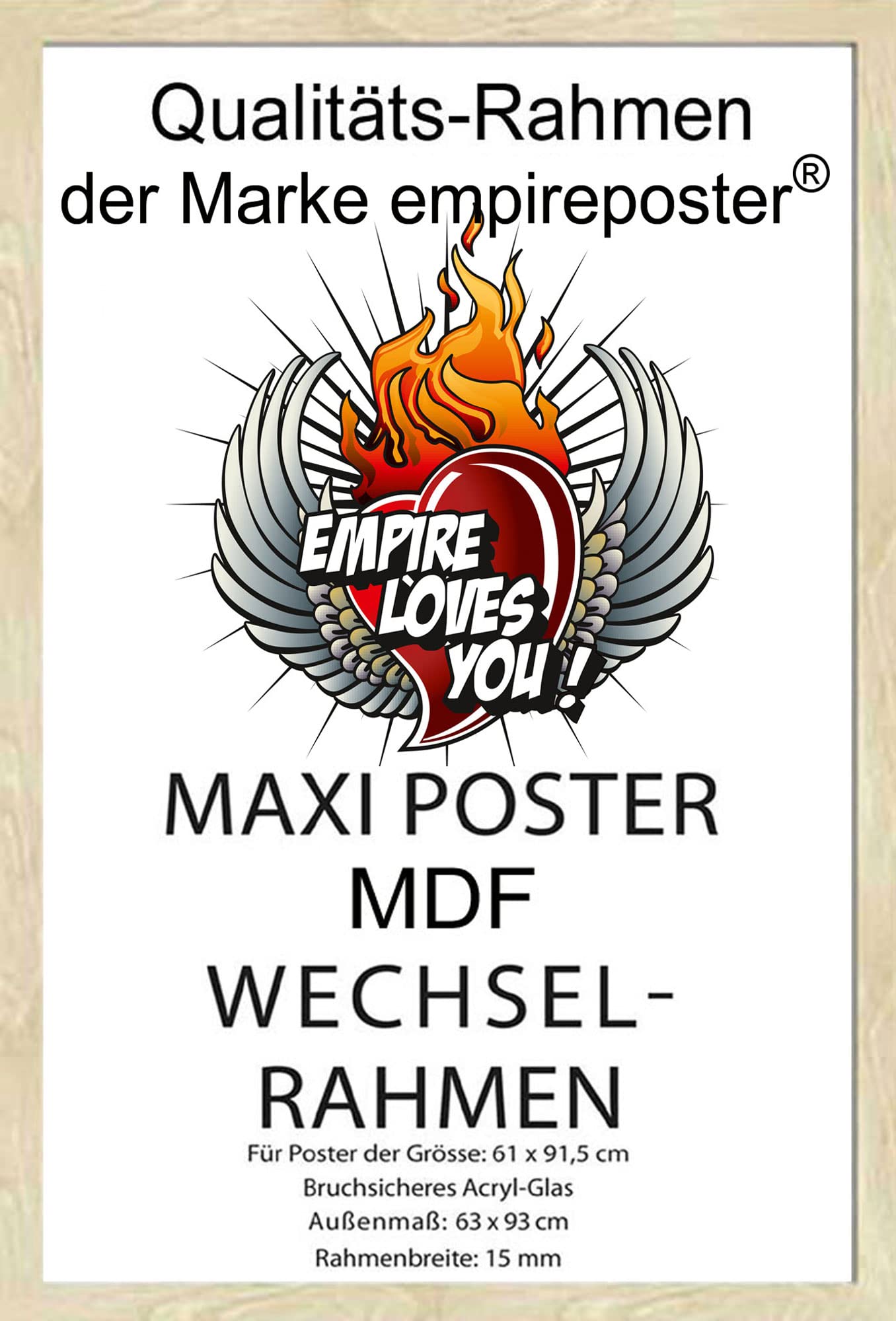 Trivium - The Crusade - Musikposter Heavy Metal Hard Rock Trivium Matt heafy - Grösse 61x91,5 cm + Wechselrahmen, Shinsuke® Maxi MDF Eiche, Acryl-Scheibe