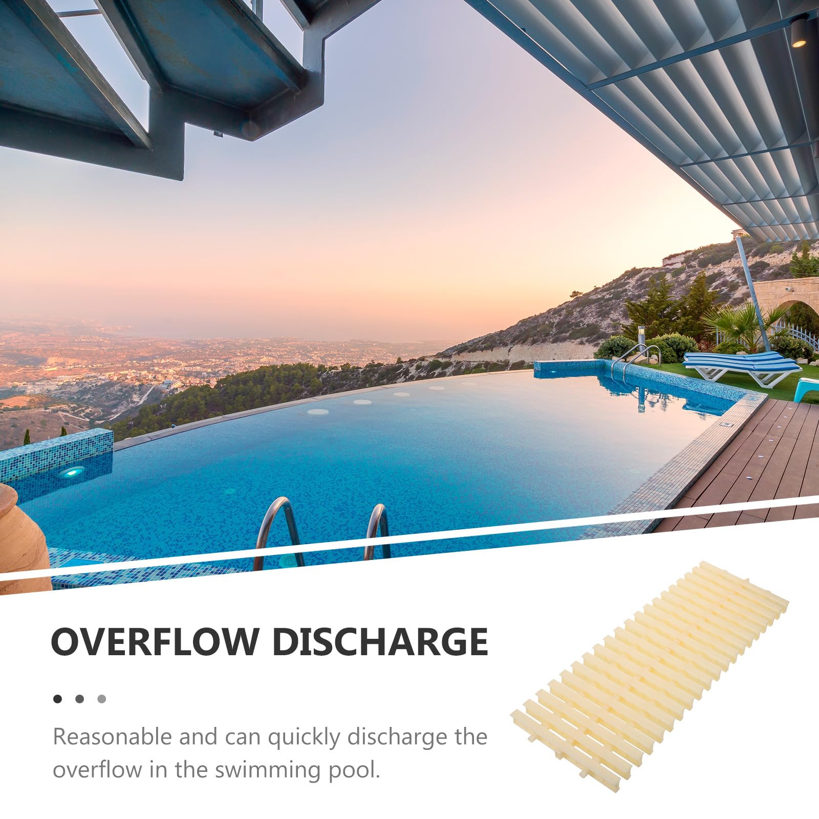 SUPVOX Rejilla de Repuesto para Piscina Antideslizante de Plástico Beige Diseño Encajable, Accesorio Versátil para Suministro de Piscinas Desmontables Exteriores