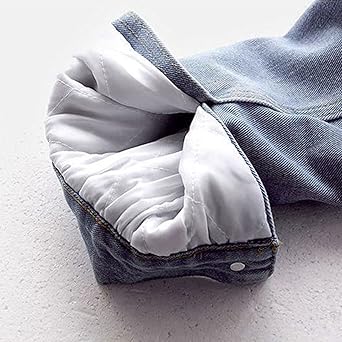 IQYU Winterjas dames lang warm gevoerd: jeansjas met bont fleecejack met capuchon tienermeisjes outdoorjas warm jeansjack gevoerd overgangsjas denim jas jas jas met capuchon outwear, wit, S
